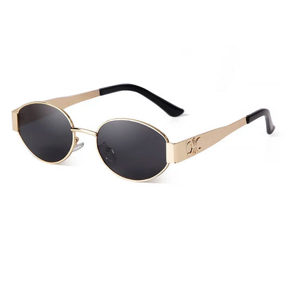 ALICE - Retro Metal Frame Oval Sunglasses Vintage