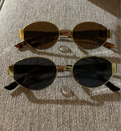 ALICE - Ovale Sonnenbrille im Retro-Metallrahmen, Vintage